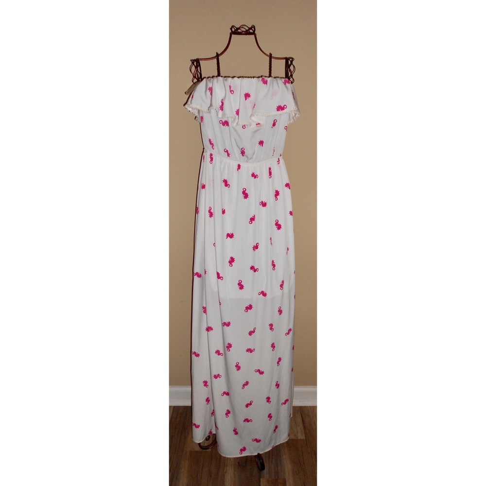 🆕 Seahorse Strapless Maxi Dress NWOT